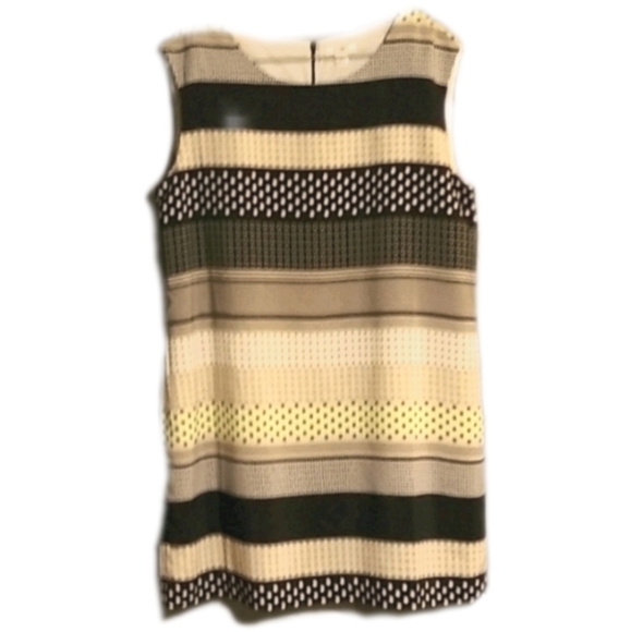 NWOT Striped Dotted Sheath Dress L - Picture 2 of 10